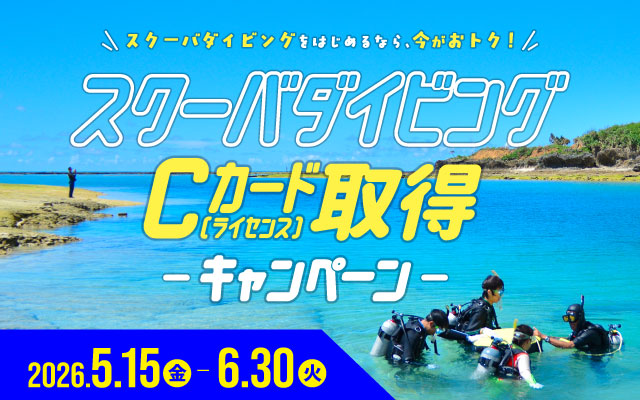 スクーバダイビングをはじめるなら、今がおトク！ライセンス取得キャンペーン